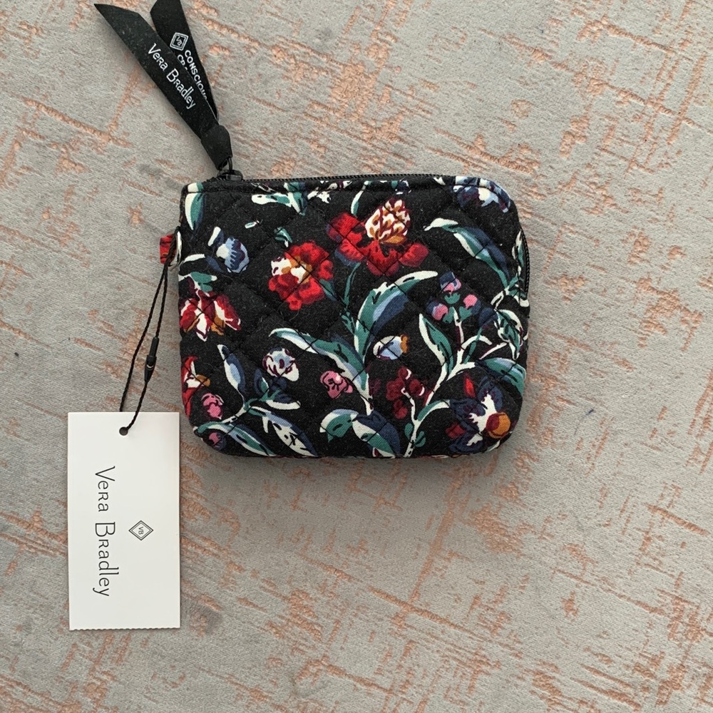 Vera Bradley Black Floral Woman’s Coin Purse